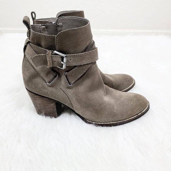 Sam Edelman Suede Buckle Morris Booties - Picture 3 of 8